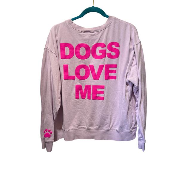 Wildfox Dogs Love Me Graphic Sweatshirt Size L - Picture 1 of 10